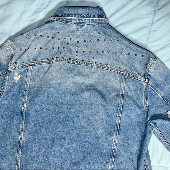 Free People Light Blue Denim Jacket NEVER WORN - Picture 2 of 10